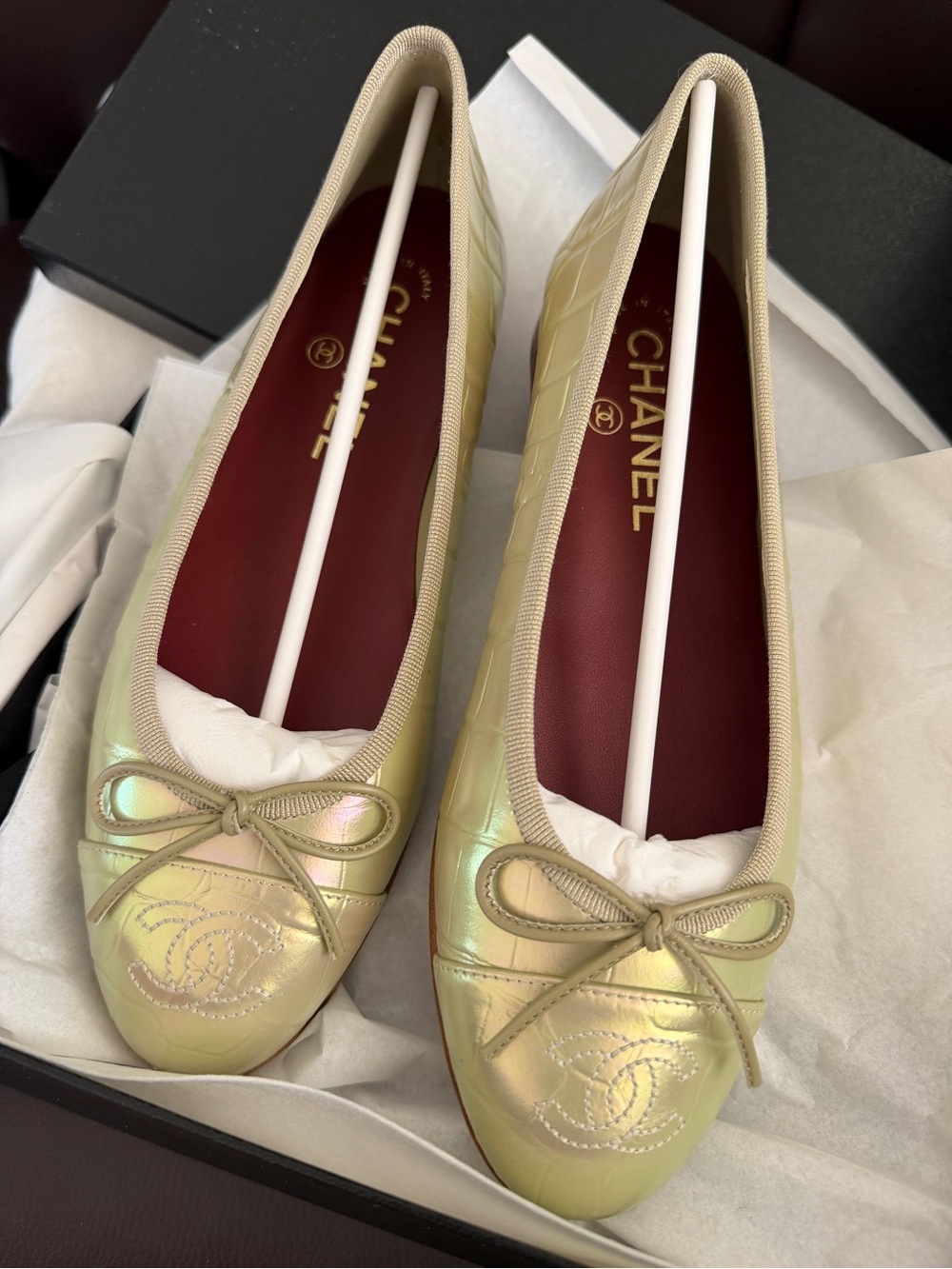 CHANEL Ballet Flats with Bow